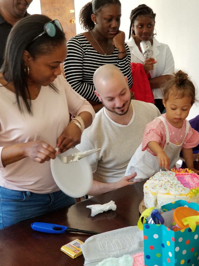 kip russell and his daughter and wife